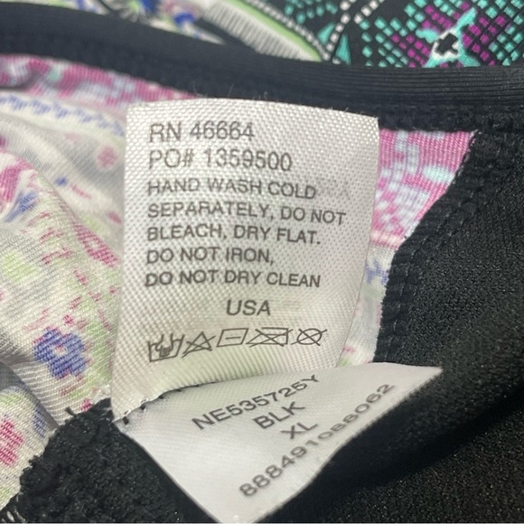 N by BAREFOOT MISS OF CALIFORNIA Multi Design Crossover Strap Swim Dress XL - Picture 8 of 9